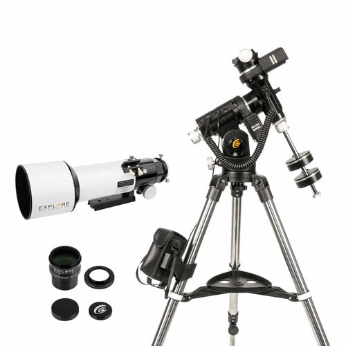 ED80-FCD100 Air-Spaced Triplet Refractor Telescope with 0.8x Focal Reducer and iEXOS-100-2 PMC-Eight Equatorial Tracker System
