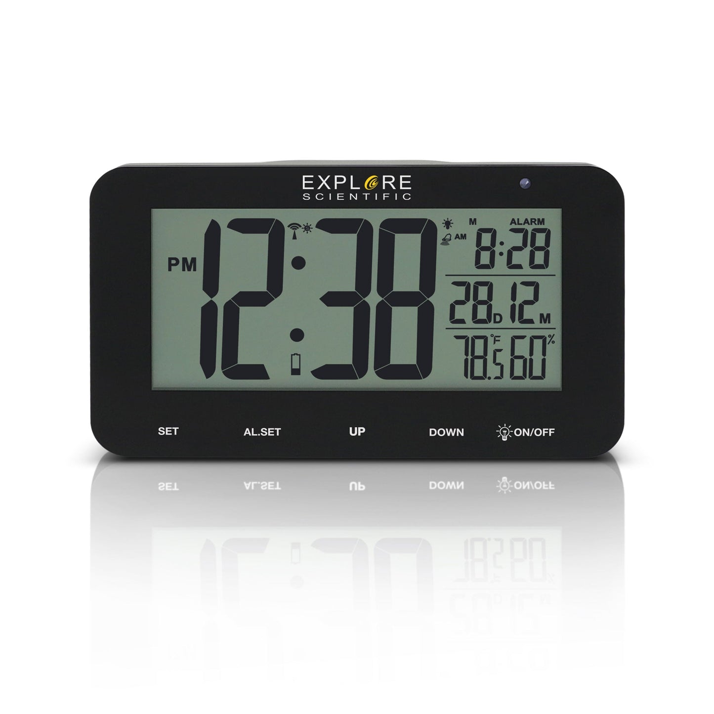 Explore Scientific Large Display Radio Controlled Alarm Clock